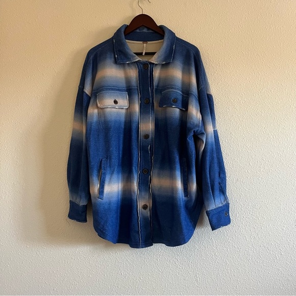 NWOT Free People Printed Ruby Jacket in Deep Sea Comb Size Medium - Picture 4 of 11